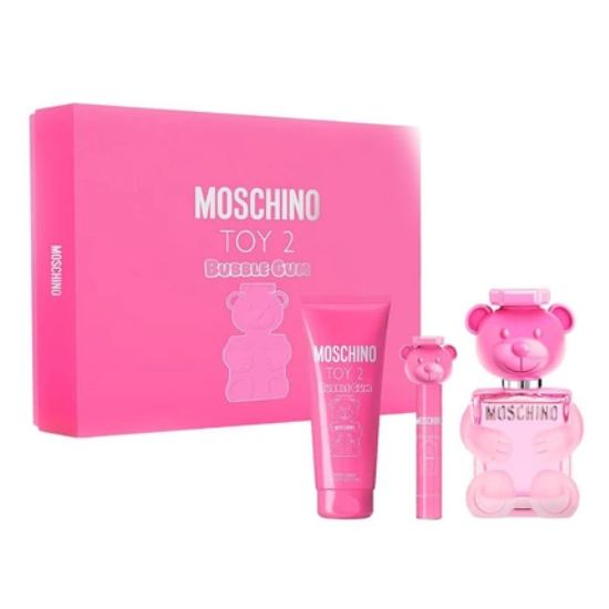 MOSCHINO TOY 2 BUBBLE GUM 3PC 3.4 EDT SPR, 3.4 B/L, 10ML EDT MINI (W)