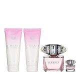 Versace Bright Crystal(H/B)4Pc Set(3.0Oz Edt Sp,3.4Oz Body Lotion,3.4Oz Shower Gel 5Ml Mini)