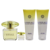 Versace Yellow Diamond (H/B)4Pc Set(3.0Oz Edt Sp,3.4Oz Body Lotion,3.4Oz Shower Gel,5Ml Mini)