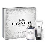 COACH PLATINUM 3 PCS SET FOR MEN: 3.3 EDP + 3.3 SHOWER GEL + 0.25 ML EDP