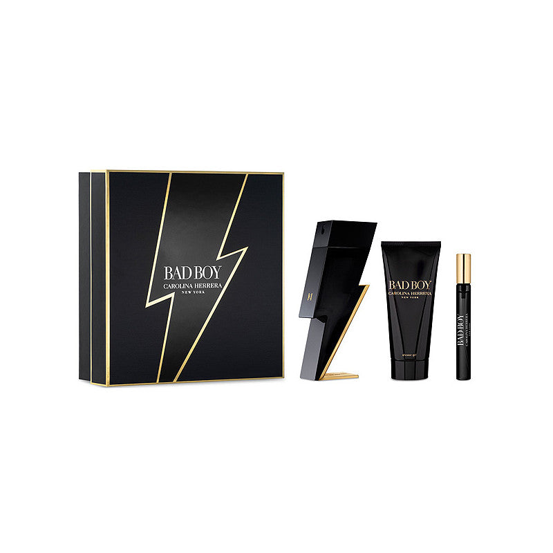 Carolina Herrera Bad Boy 3Pc 3.4 Edt Spr, 3.4 S/G, 10Ml Mini