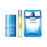 VERSACE MAN FRAICHE 3PC 3.4 EDT SPR, 2.6 DEO STICK, 0.33oz MINI (M)