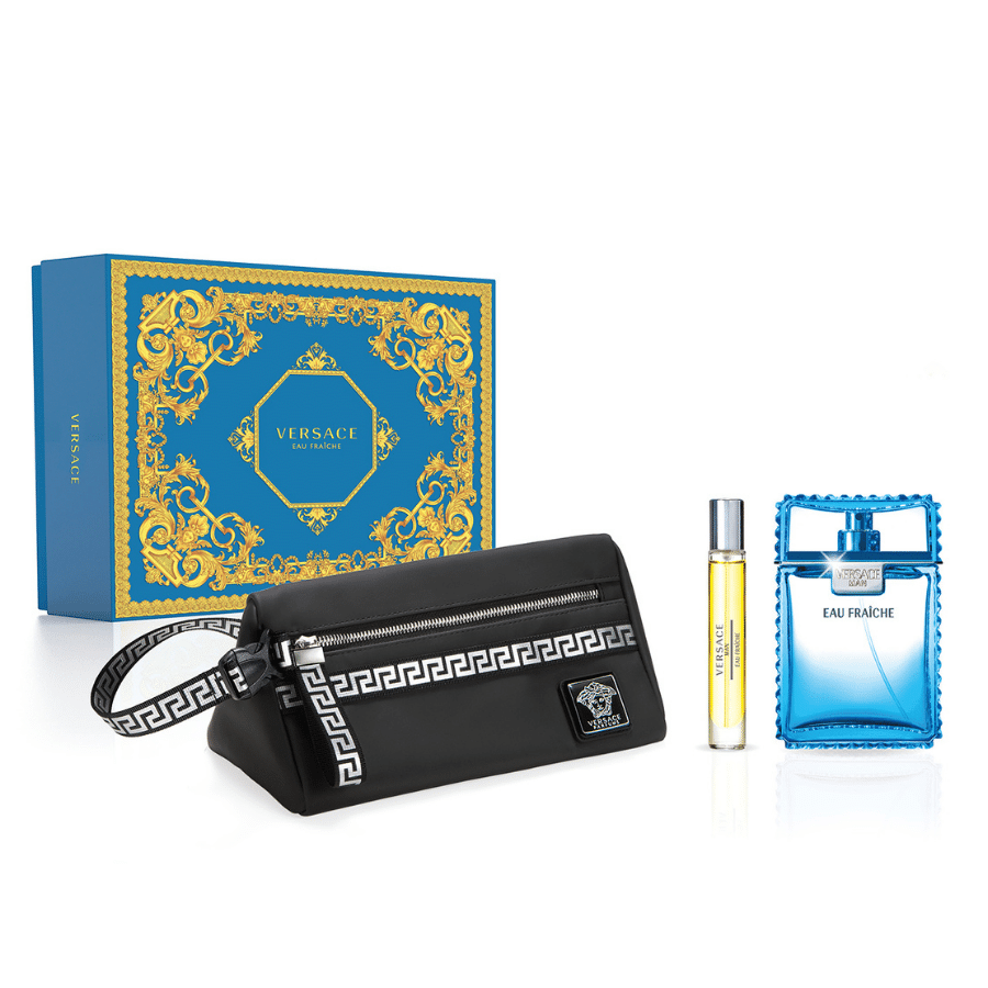 Versace Man Fraiche 3Pc 3.4 Edt Spr, 10Ml Mini Spr, Pouch