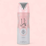 LATTAFA YARA 3 PC SET (3.4oz EDP Spray + 6.7oz Body Deo + Air Freshener)
