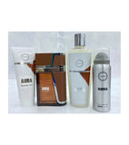 Armaf Aura(H/B)(Li Free)4Pc Set(3.4Oz Edp Sp,3.4Oz S/G,1.7Oz Body Spray,8.45Oz Shampoo)