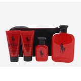 Polo Red By Ralph Lauren 5Pc 4.2 Edt Spr, 1.4 Edt Spr, A/S Balm, S/G, Pouch